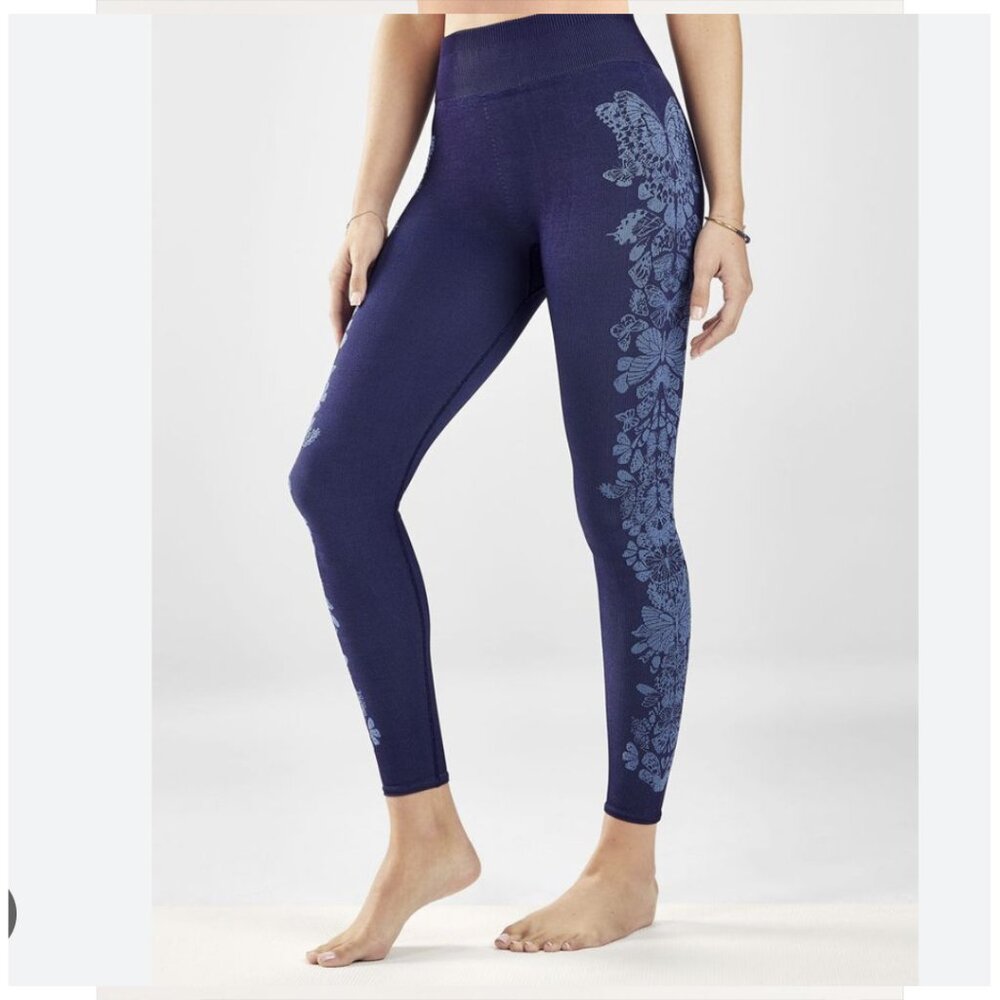 Fabletic Seamless Leggings Sz L Blue